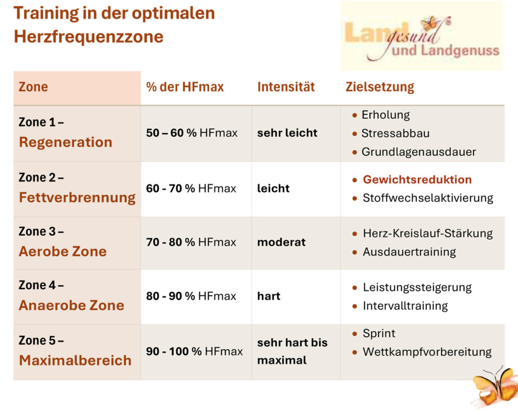HFmax 5 Zonen Training